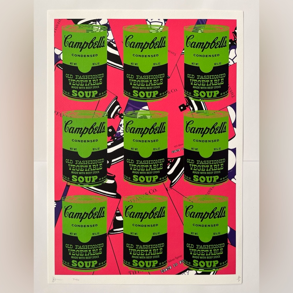 DEATHI323 by Death NYC, Artist Proof, Warhol, Campbell Soup, Street Art, Pop Art